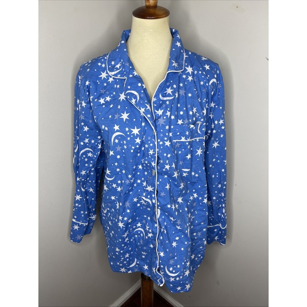 Womens Printfresh Celestial Star Longsleeve Cotton Pajama Top XL